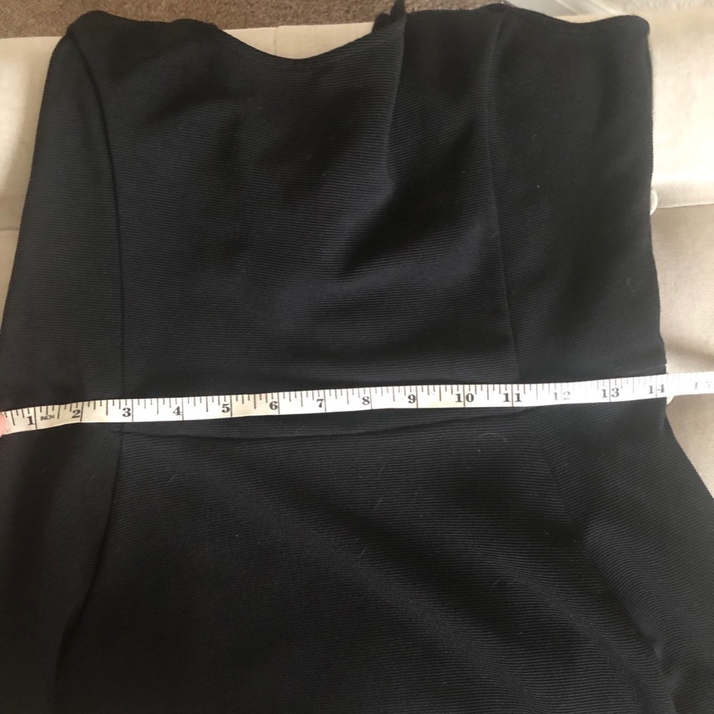 Divided Ribbed Little Black Dress - Picture 8 of 8
